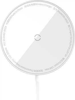 Bezprzewodowa ładowarka Baseus Simple Mini3 Magnetic Wireless Charger 15W Silver (CCJJ040012)