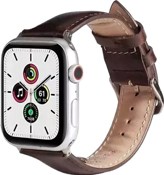 Pasek Beline Leather do Apple Watch Series 1/2/3/4/5/6/7/8/SE 38-41 mm Brązowy (5904422914356)