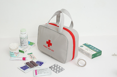 Органайзер-сумка для лекарств "STANDART MAXI". Размер 24х17х8 см. Серый цвет
