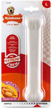Кістка зі смаком курки Nylabone Bone White Extreme Chicken L для собак до 23 кг (18214778134)