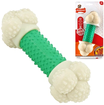 Іграшка зі смаком бекону Nylabone Double Action Extreme Bacon 2in1 M для собак до 16 кг (18214813903)