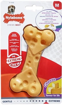 Іграшка зі смаком сиру Nylabone Cheese Bone Power M для собак до 16 кг (18214841043)