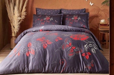 Постельное белье TAC. Deluxe Naos Red-Евро