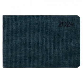 Щотижневик 10х15см Leo Planner датований 2024 Ambassador синій 128 стор