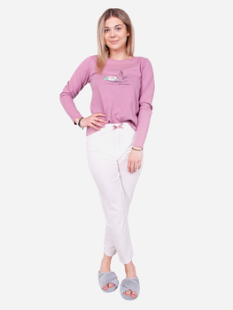 Piżama (bluzka + spodnie) damska Yoclub PID-0005K-AA00 XL Fioletowa (5903999419158)