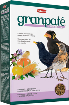 Повседневный корм для насекомоядных и плодоядных птиц Padovan Grandpate Universelle 1 кг (PP00191)