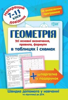 Геометрія в таблицях та схемах 7-11 класи Найкращий довідник