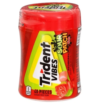 Жуйки Trident Vibes Sour Patch Redberry зі смаком червоної ягоди 40 шт