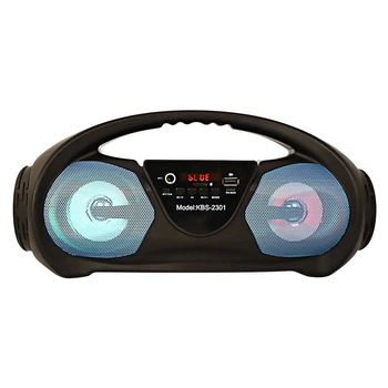 Портативная Bluetooth колонка KBS-2301 1200 мАч AUX, карта памяти Micro SD Чёрная
