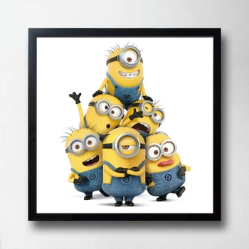 Постер на ПВХ "Minions Pyramid" UkrPoster 2211550036 черная рамка 50х50 см
