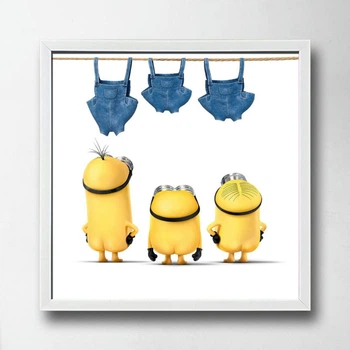 Постер на ПВХ "Minions Papa Mama Ya" UkrPoster 2212550038 белая рамка 50х50 см