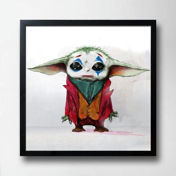 Постер на ПВХ "Yoda Joker Art" UkrPoster 2211550028 чорна рамка 50х50 см