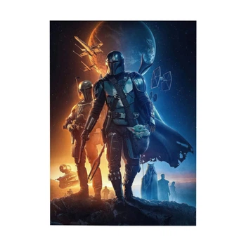 Постер на ПВХ "Mandalorian & Baby Yoda" UkrPoster 2200570078 без рамки 50х70 см