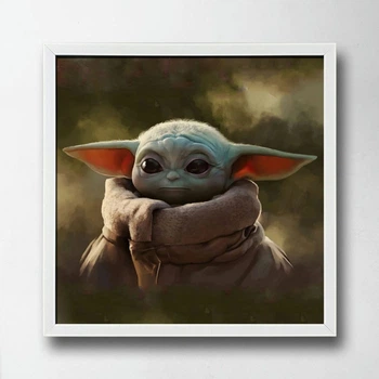 Постер на ПВХ "Yoda Grogu Portrait" UkrPoster 2212550041 белая рамка 50х50 см