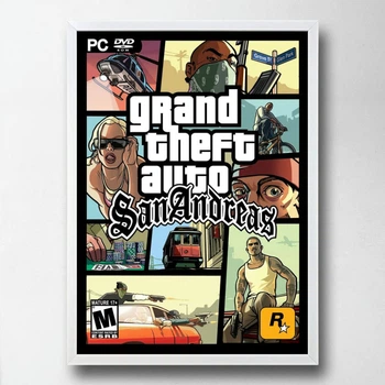 Постер на ПВХ "GTA SanAndreas" UkrPoster 2212570021 белая рамка 50х70 см