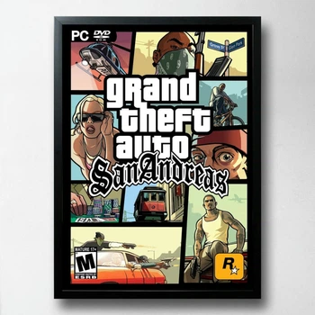 Постер на ПВХ "GTA SanAndreas" UkrPoster 2211570021 черная рамка 50х70 см