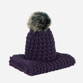 Комплект жіночий шапка + шарф Art Of Polo cz21804 One Size Фіолетовий (5902021184309)