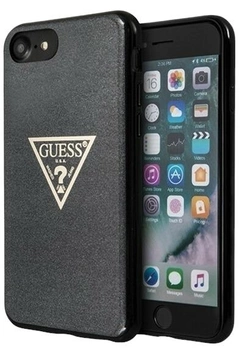 Панель Guess Glitter Triangle для Apple iPhone 7/8/SE 2020/SE 2022 Чорна (3700740448182)