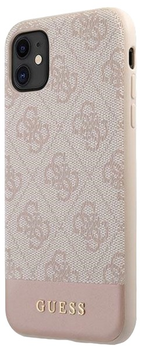 Панель Guess 4G Stripe Collection для Apple iPhone 11 Рожевий (3666339016210)