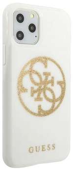 Панель Guess Glitter Circle Logo для Apple iPhone 11 Pro Max Білий (3700740471647)