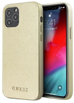 Etui Guess Iridescent do Apple iPhone 12 Pro Max Gold (3700740481387)