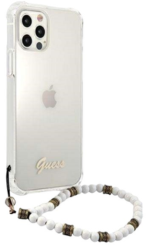 Панель Guess White Pearl для Apple iPhone 12 Pro Max Прозорий (3666339003746)