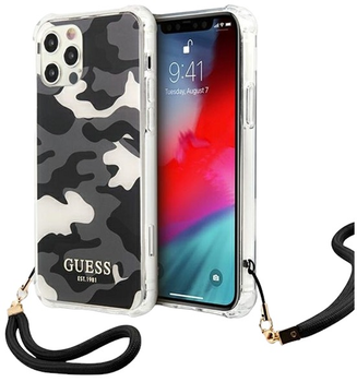 Etui Guess Camo Collection do Apple iPhone 12 Pro Max Black (3666339004071)