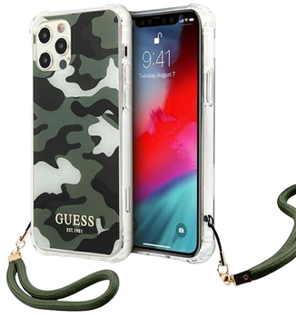 Панель Guess Camo Collection для Apple iPhone 12 Pro Max Хакі (3666339004101)