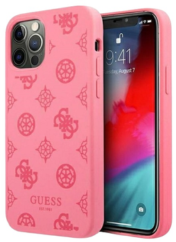 Панель Guess Peony Collection для Apple iPhone 12 Pro Max Фуксія (3666339003982)