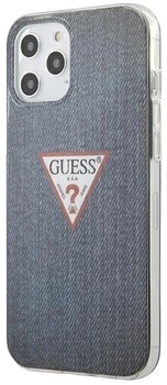 Etui Guess Jeans Collection do Apple iPhone 12 Pro Max Dark Blue (3700740481899)
