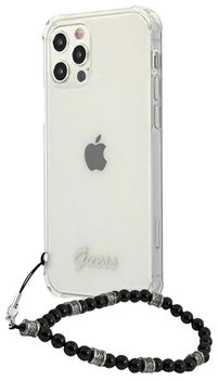 Панель Guess Black Pearl для Apple iPhone 12/12 Pro Прозорий (3666339003708)
