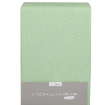 Простынь на резинке махровая Home line. Салатовая 130-90х200х25