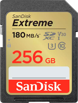 Карта памяти SanDisk Extreme SDXC 256GB Class 10 UHS-I U3 + 1 год RescuePRO Deluxe (SDSDXVV-256G-GNCIN)