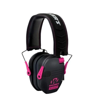 Активні тактичні навушники Walker's Razor Slim Pink Accent з кольоровим акцентом, Walkers Рожевий (GWP-RSEM-PNK)
