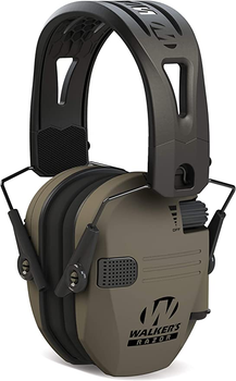 Активні тактичні навушники Walker's Razor Tacti-Grip FDE з силіконовим оголів'ям, Walkers Піщаний (GWP-RSEMRH-FDE)