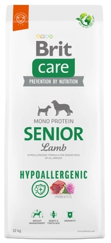 Karma dla psów seniorów Brit Care Hypoallergenic Senior Lamb & Rice hypoalergiczna z jagnięciną i ryżem 12 kg (8595602566181)