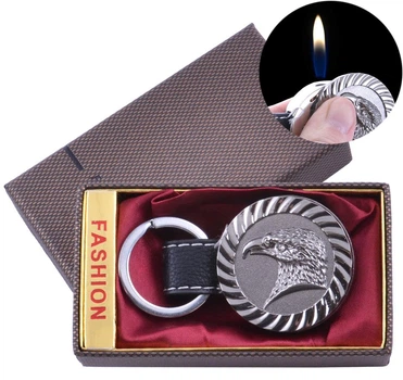 Зажигалка брелок в подарочной коробке Орел (Обычное пламя) Black 1