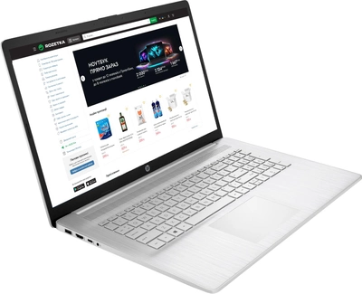 Ноутбук HP Laptop 17-cp0039ua (91L47EA) Natural Silver / 17.3” IPS Full HD / AMD Athlon Silver 3050U / RAM 8 ГБ / SSD 512 ГБ