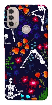 TPU чохол Demsky Yoga skeletons для Motorola Moto E40