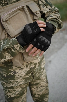 Перчатки тактические Oakley беспалые черные L XL