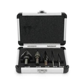 Набір свердел YOSO ступінчастих, крокових Premium black HSS1/4-1-3/8"; 3/16-7/8"; 1/4-3/4"; 1/8-1/2"; 3/16-1/2” , металевий кейс
