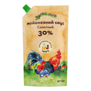 Соус майонезный Гуляй-поле Салатный 30% 550 г (4820137173691)