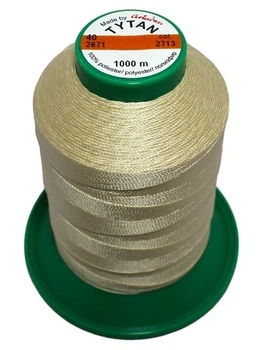 Нить №40 1000 м. Титан цвет 2713 светло бежевый