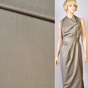 Шерсть костюмная полированная ARMANI бежевая, ш.150 (18210.003)