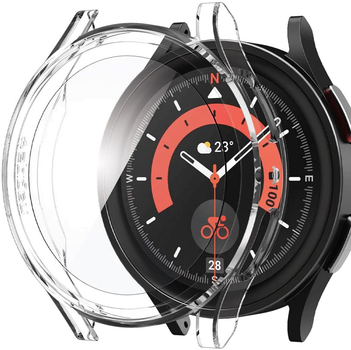 Etui + szkło ochronne Spigen Thin Fit ACS05400 do Samsung Galaxy Watch 5 Pro 45 mm Przezroczysty (8809811868258)