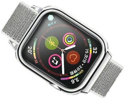 Pasek + etui Usams ZB73IW2 (US-ZB073) do Apple Watch Series 4/5/6/7/SE 40-41 mm Srebrny (6958444967462)