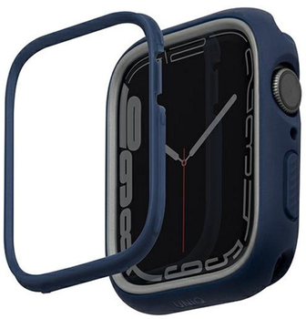 Etui Uniq Moduo do Apple Watch Series 4/5/6/7/8/SE/SE2 44-45 mm Niebieski/Szary (8886463680988)