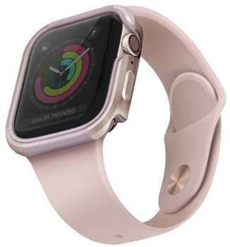 Etui Uniq Valencia do Apple Watch Series 4/5/6/SE 44 mm Różowo-złoty (8886463671177)