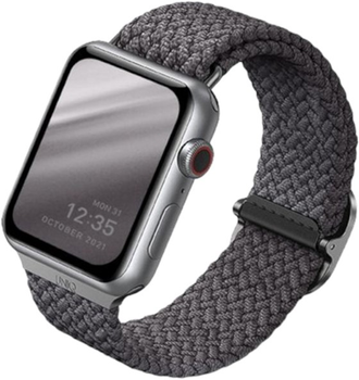 Pasek Uniq Aspen Braided do Apple Watch Series 1/2/3/4/5/6/7/8/SE/SE2 38-41 mm Szary (8886463676387)