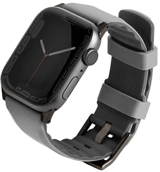 Pasek Uniq Linus Airosoft Silicone do Apple Watch Series 1/2/3/4/5/6/7/8/SE/SE2 38-41 mm Szary (8886463680872)